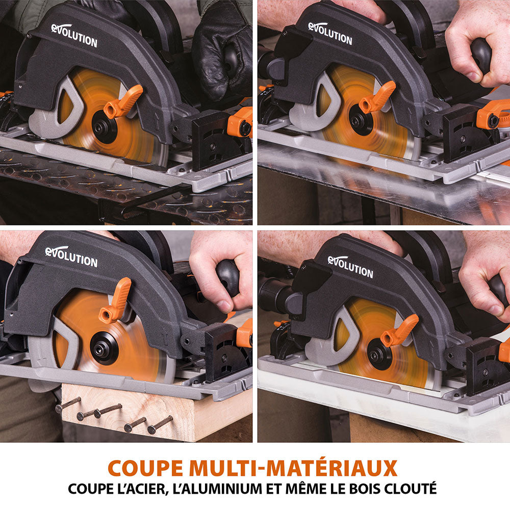 Scie Circulaire 185mm Evolution R185CCSX Avec Lame Multi mat riaux TC scie-circulaire-185mm-evolution-r185ccsx-avec-lame-multi-mat-riaux-tc