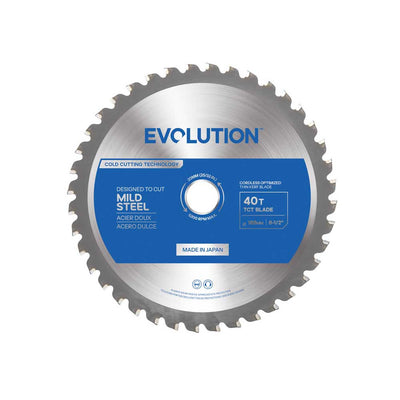 Lame acier TCT 165mm 40 dents alésage 20mm Evolution pour scie circulaire à trait fin