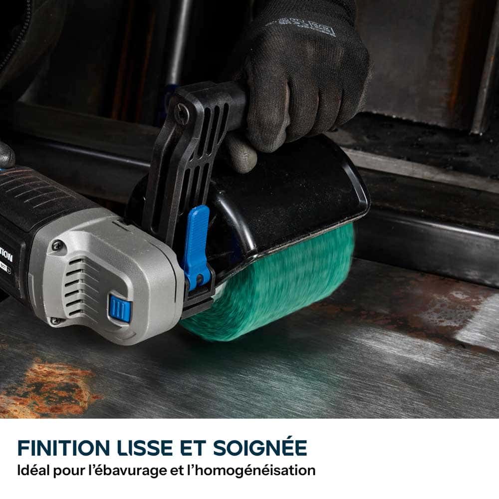 Roue de finition pour satineuse grain 280 pour finition de surface et ébavurage