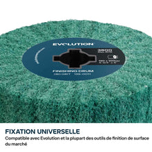 Roue de finition pour satineuse grain 280 pour finition de surface et ébavurage