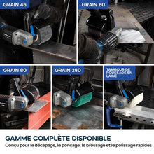 Roue de finition pour satineuse grain 280 pour finition de surface et ébavurage