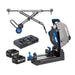 Pack Evolution : Scie à tronçonner sans fil de 355mm Evolution S355CPS-Li pour la coupe du métal avec batteries 8Ah et double chargeur + Support mobile pliable tout-terrain à vérin