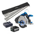 Pack Evolution : Scie circulaire sans fil 165mm Evolution S165CCS-Li à métaux avec batterie 5Ah et chargeur + guide de coupe 2.8m ST2800-G2