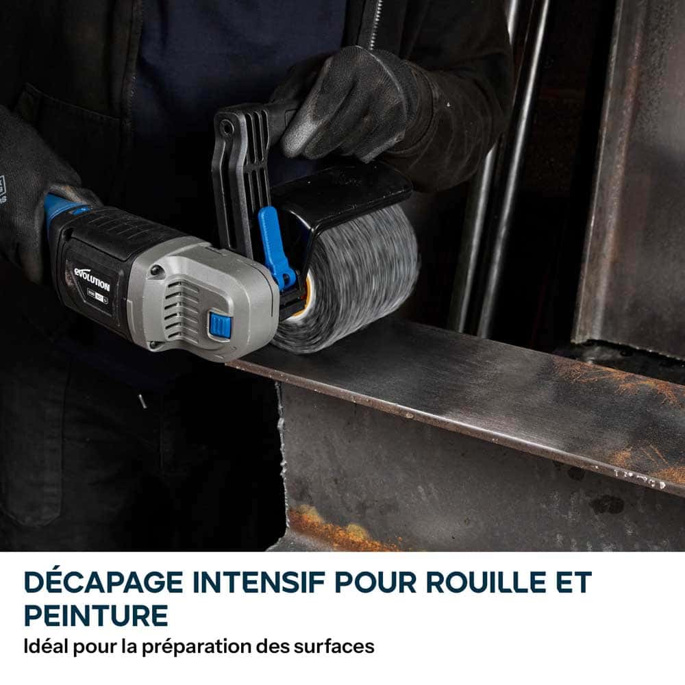Roue de ponçage pour satineuse à grain 46 Evolution pour ébavurage et nettoyage