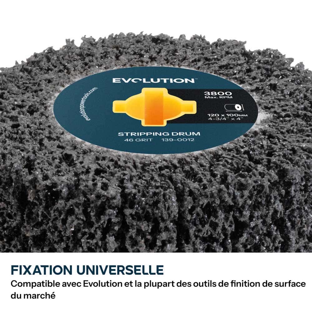 Roue de ponçage pour satineuse à grain 46 Evolution pour ébavurage et nettoyage