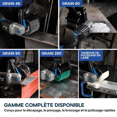 Roue de ponçage pour satineuse à grain 46 Evolution pour ébavurage et nettoyage