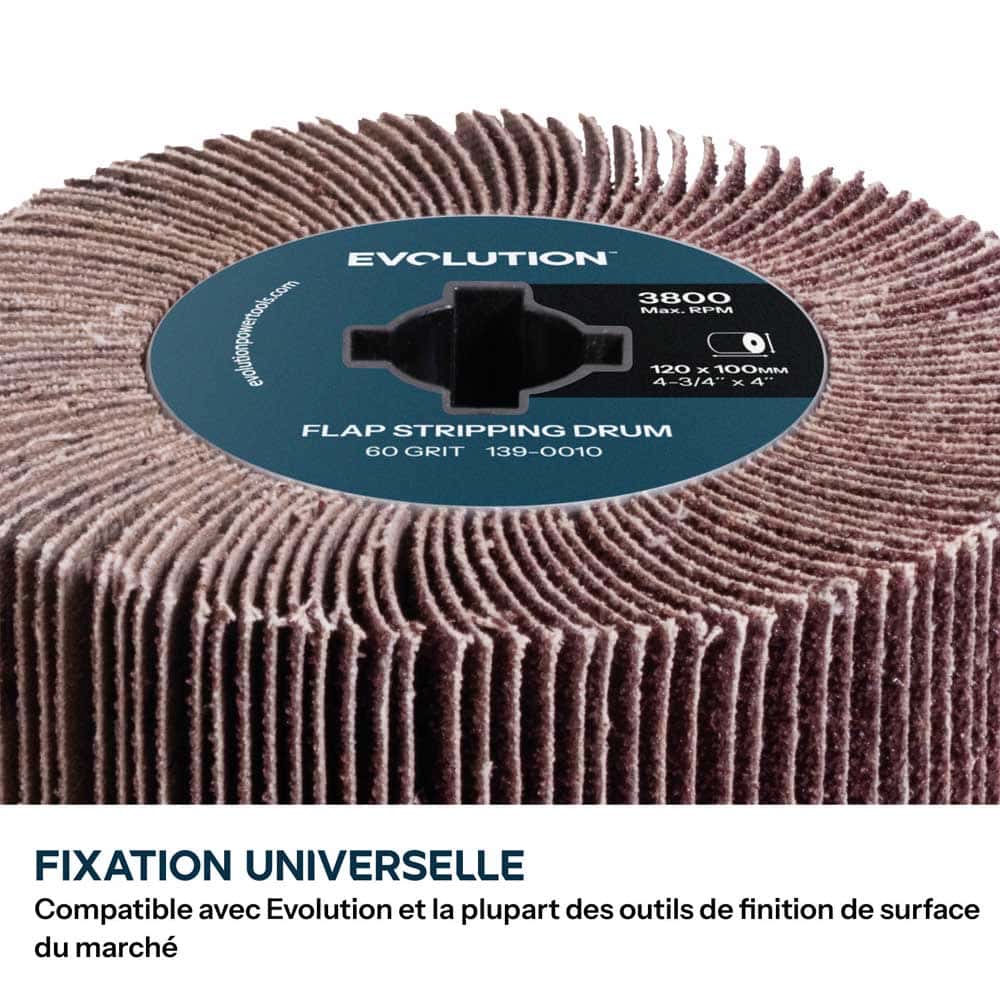 Roue à lamelles pour satineuse grain 60 Evolution pour décapage et ponçage