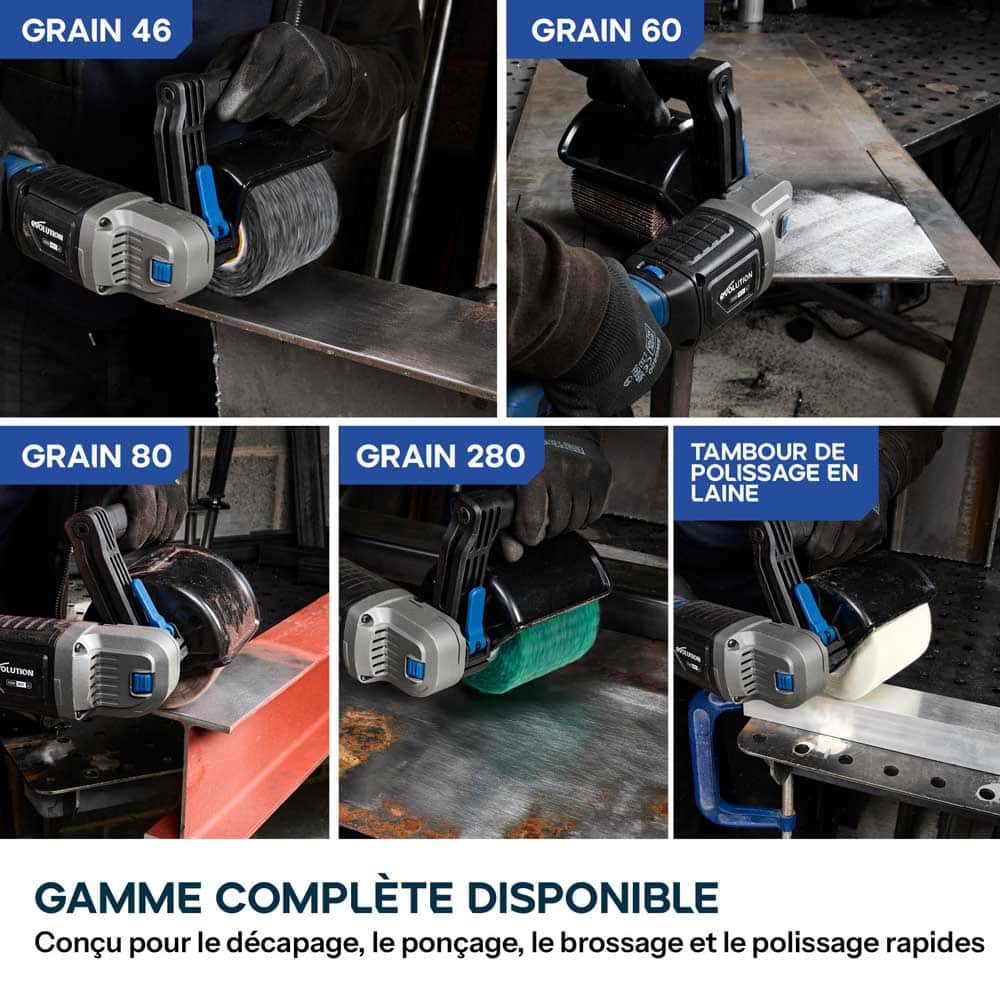 Roue à lamelles pour satineuse grain 60 Evolution pour décapage et ponçage
