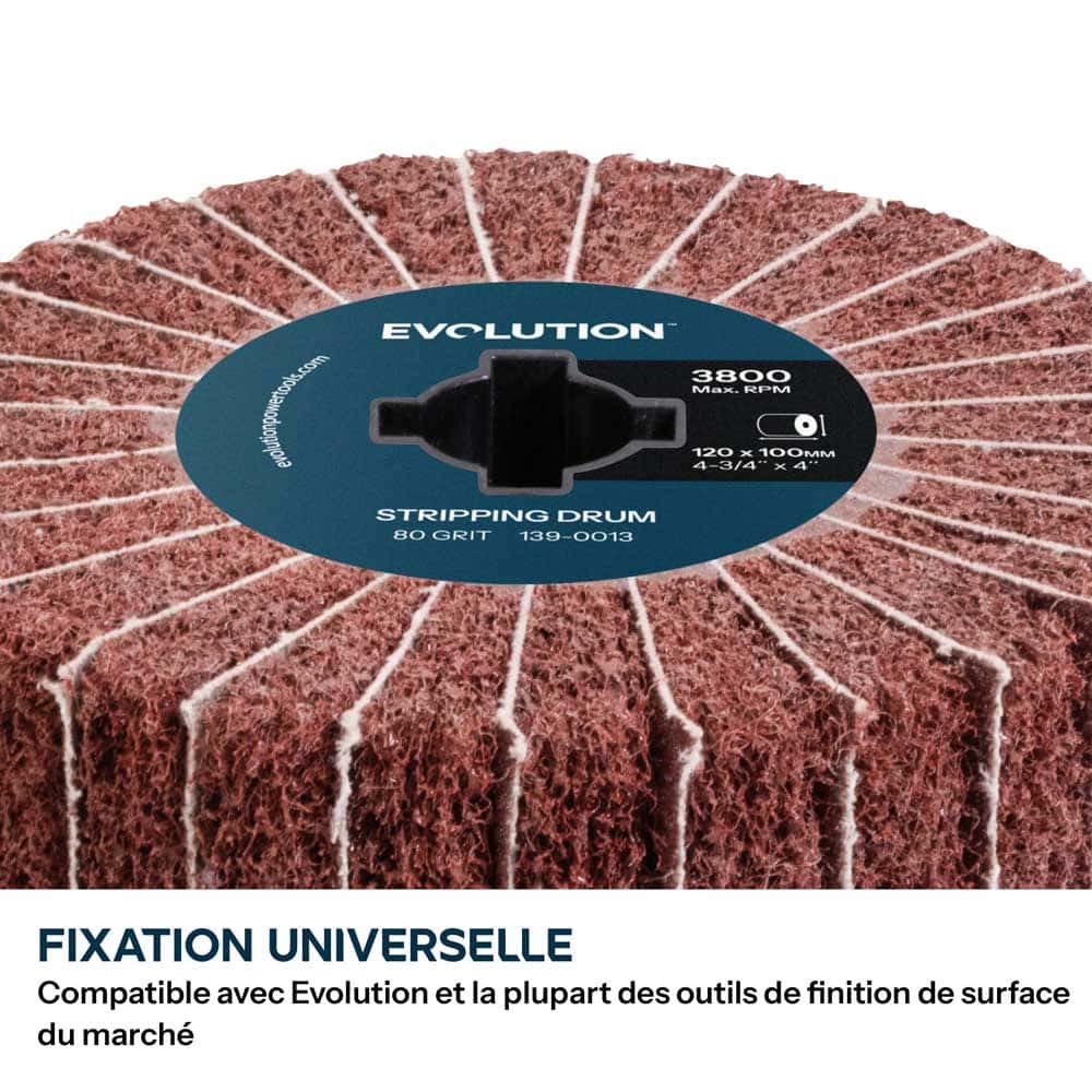 Roue de ponçage pour satineuse grain 80 Evolution pourrossage et ébavurage