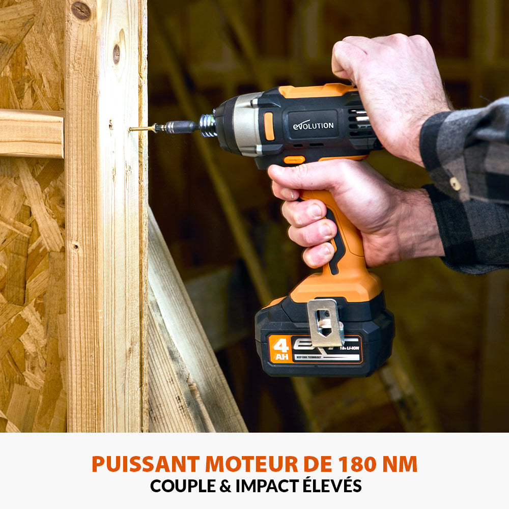 Pack Evolution : Perceuse-visseuse R13CMB-Li + Visseuse à chocs R180IDR-Li avec 2x batteries 2ah chargeur