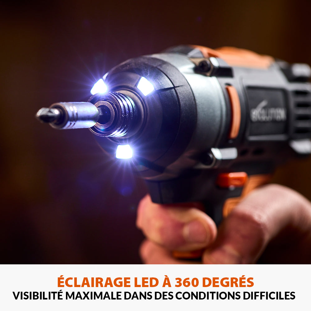 Visseuse à chocs sans fil Evolution R180IDR-Li avec batterie 2Ah et chargeur