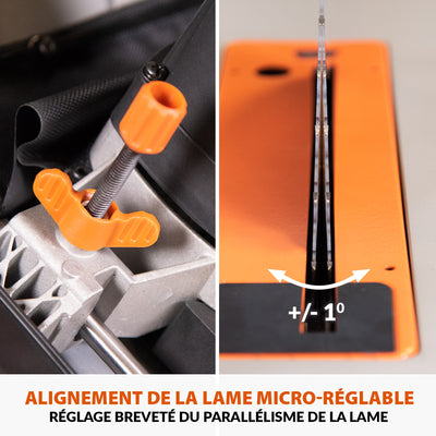 Scie sur table Evolution R255TBL 255mm 1650W avec lame multi-matériaux TCT