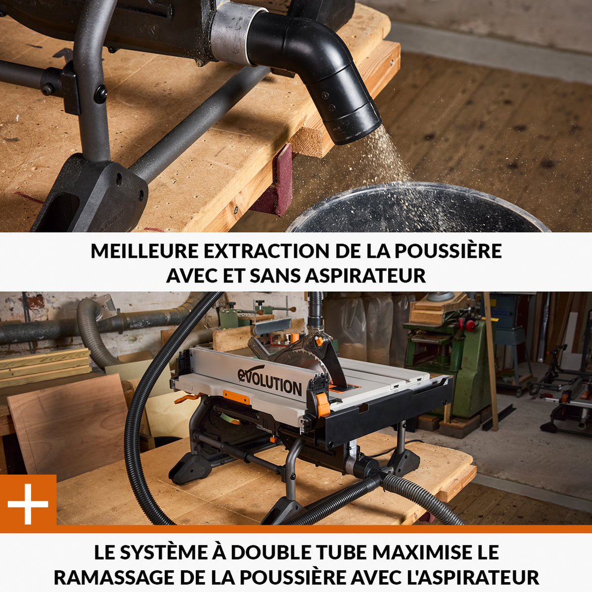 Nouvelle RAGE5-S, Scie sur table Evolution R255TBL+ 255mm avec lame ...