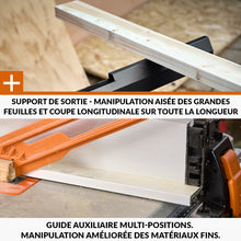 Scie sur table Evolution R255TBL+ 255mm 1800W avec lame multi-matériaux TCT