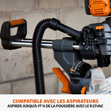 Scie à onglet de 255mm sans fil double biseau R255SMS-DB-Li avec lame multi-matériaux TCT et batteries 5Ah avec double chargeur