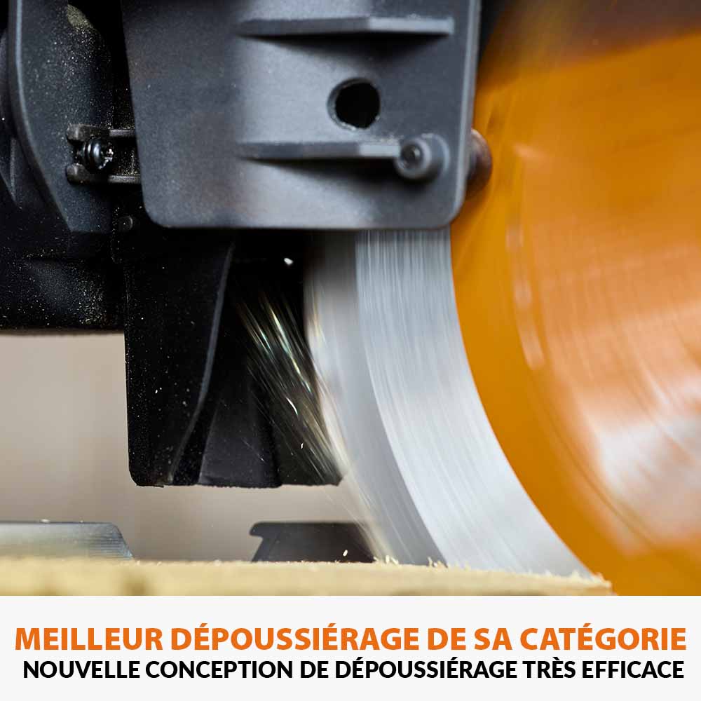 Scie à onglet de 255mm sans fil double biseau R255SMS-DB-Li avec lame multi-matériaux TCT sans batterie et chargeur