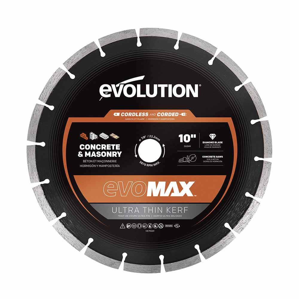 Disque diamant EVOMAX 260 mm à trait de coupe ultra-fin