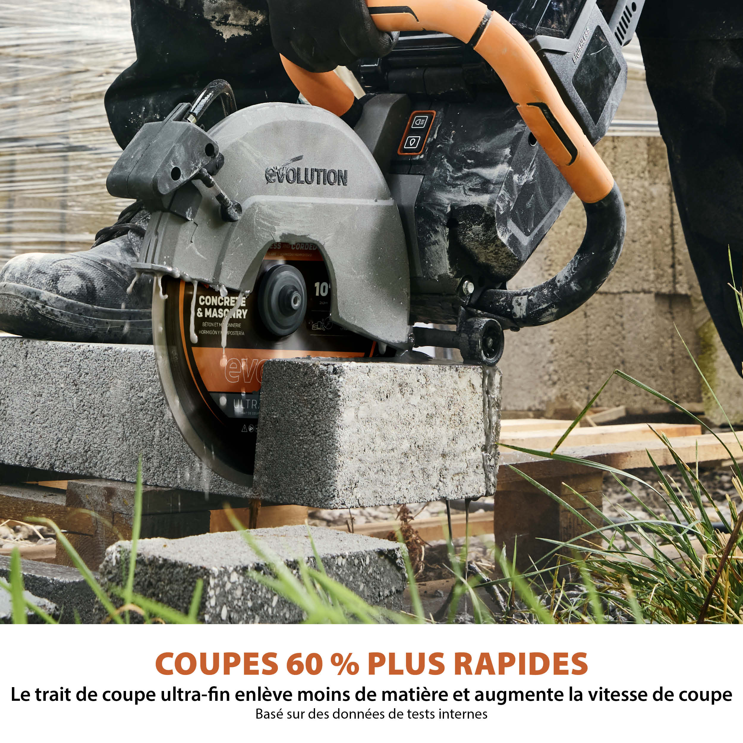 Disque diamant EVOMAX 260 mm à trait de coupe ultra-fin