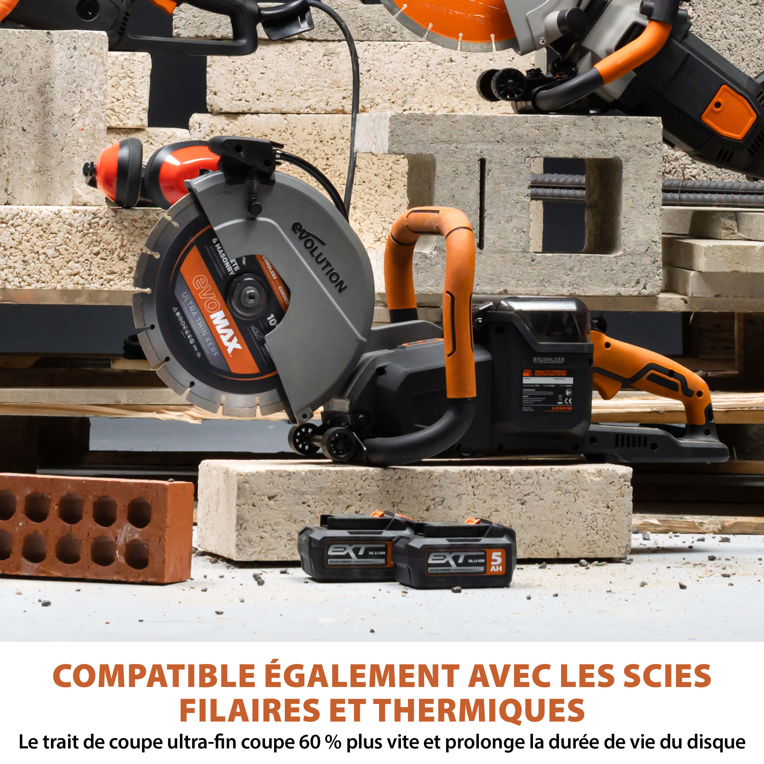 Disque diamant EVOMAX 260 mm à trait de coupe ultra-fin