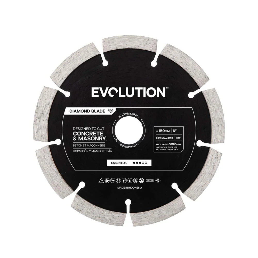 Disque diamant pour la découpe du béton de 150mm Essential alésage de 22.2mm