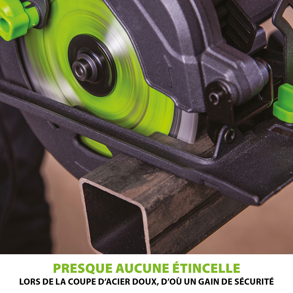 Pack Evolution : Scie circulaire 165mm Evolution F165CCSL avec lame multi-matériaux TCT + tréteaux pliables en métal