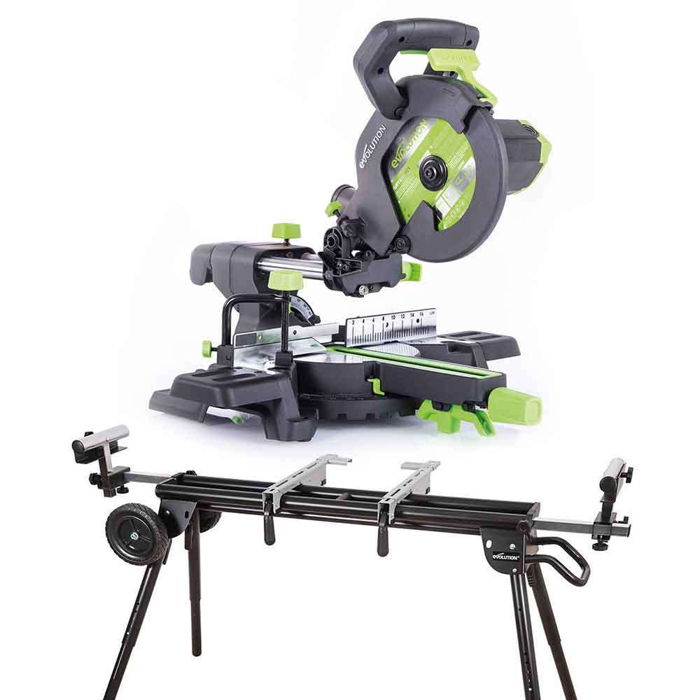 Pack Evolution : Scie à onglet électrique 210mm F210SMS avec lame multi-matériaux TCT + Support
