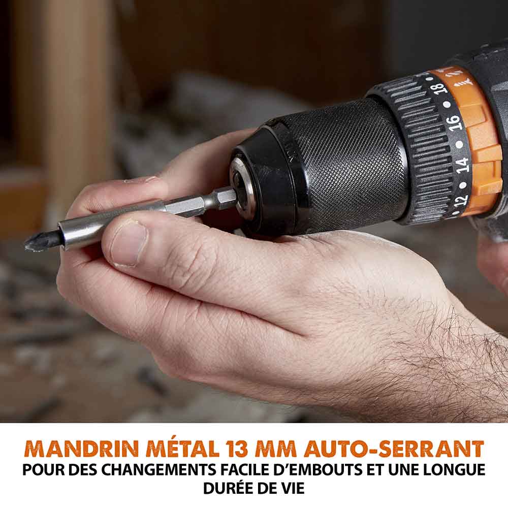 Pack Evolution : Perceuse-visseuse R13CMB-Li + Visseuse à chocs R180IDR-Li avec 2x batteries 2ah chargeur