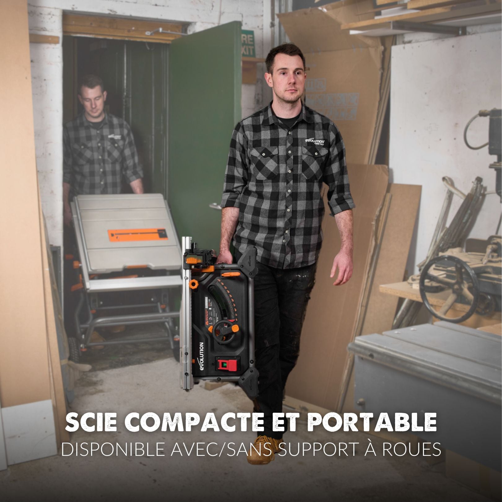 Scie sur table Evolution R255TBL 255mm 1650W avec lame multi-matériaux TCT