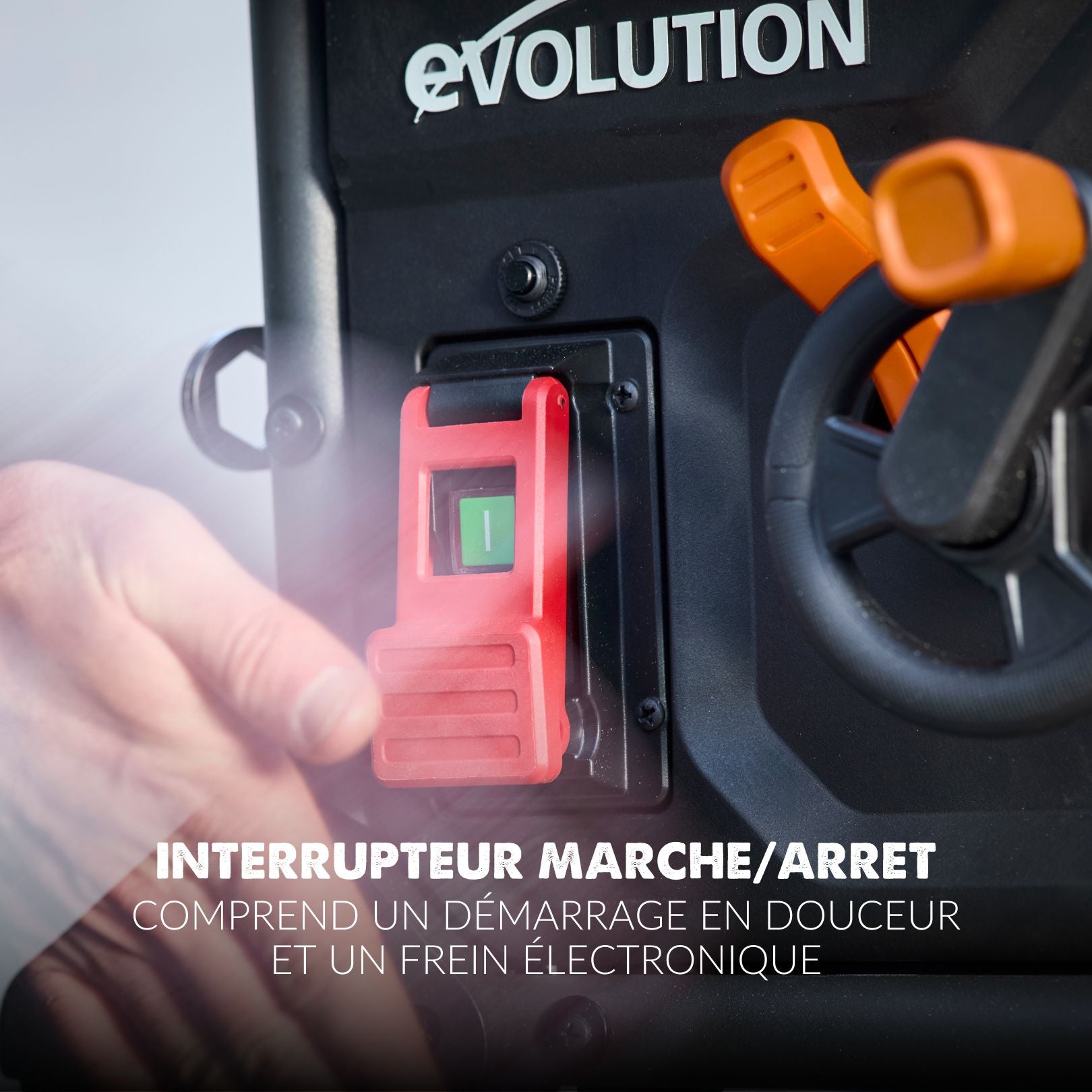 Scie sur table Evolution R255TBL+ 255mm 1800W avec lame multi-matériaux TCT+ Support roulant pliable