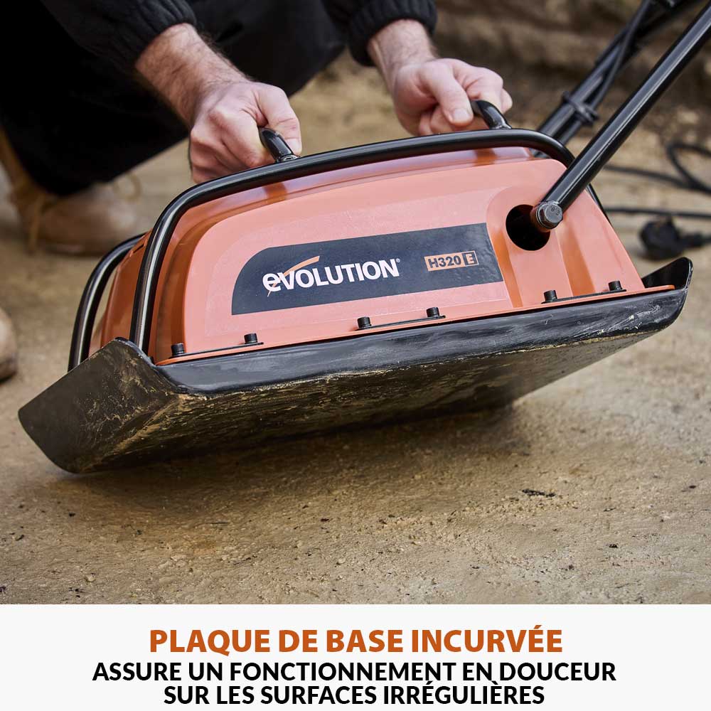 Pack Evolution : Plaque vibrante Evolution H320-E + patin de pavage