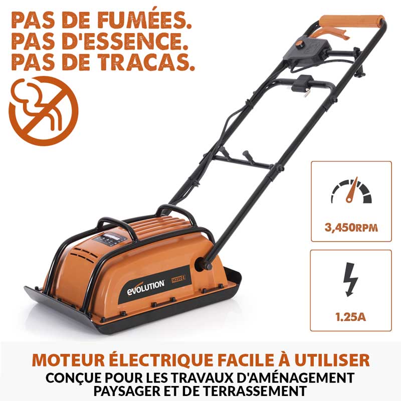 Pack Evolution : Plaque vibrante Evolution H320-E + patin de pavage