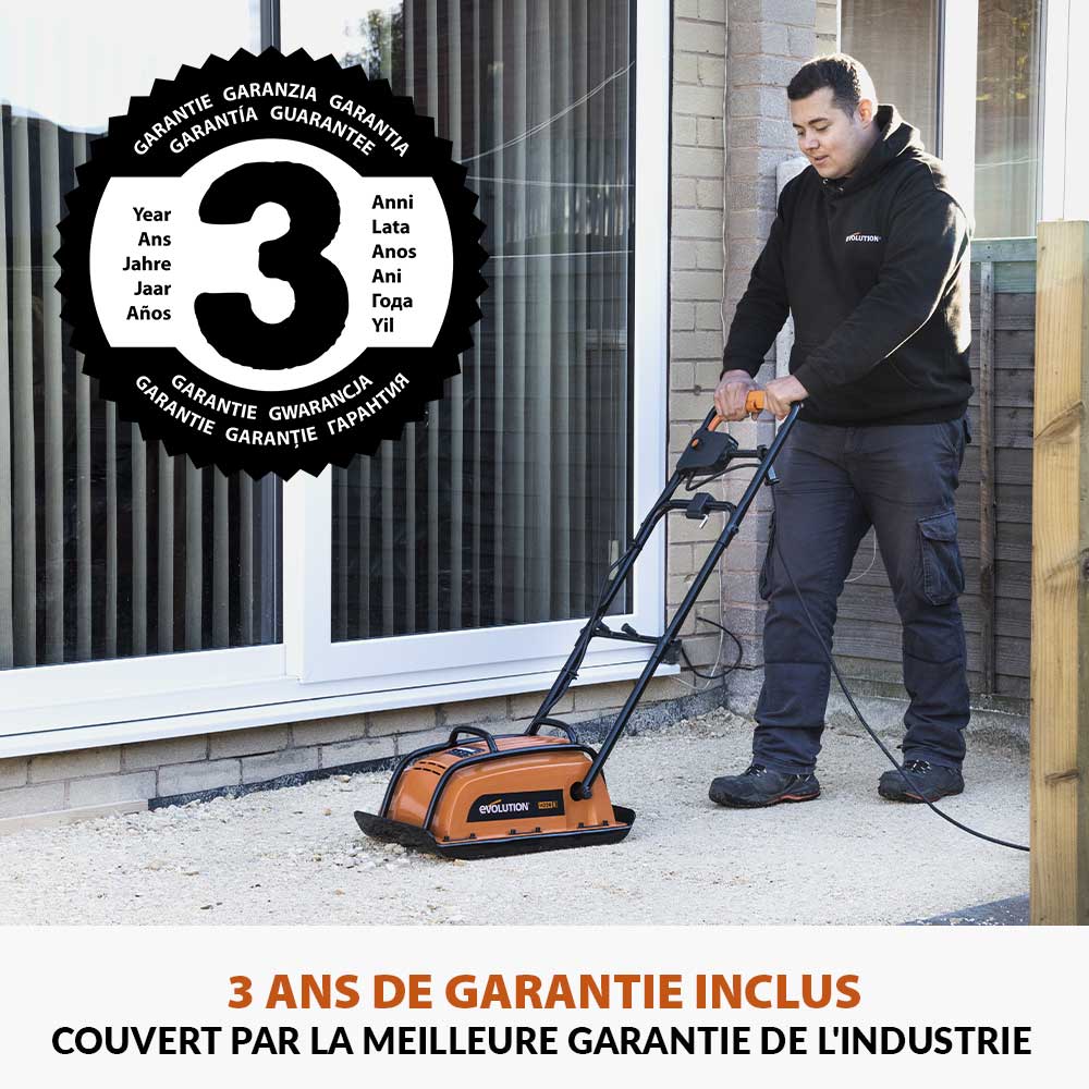 Pack Evolution : Plaque vibrante Evolution H320-E + patin de pavage