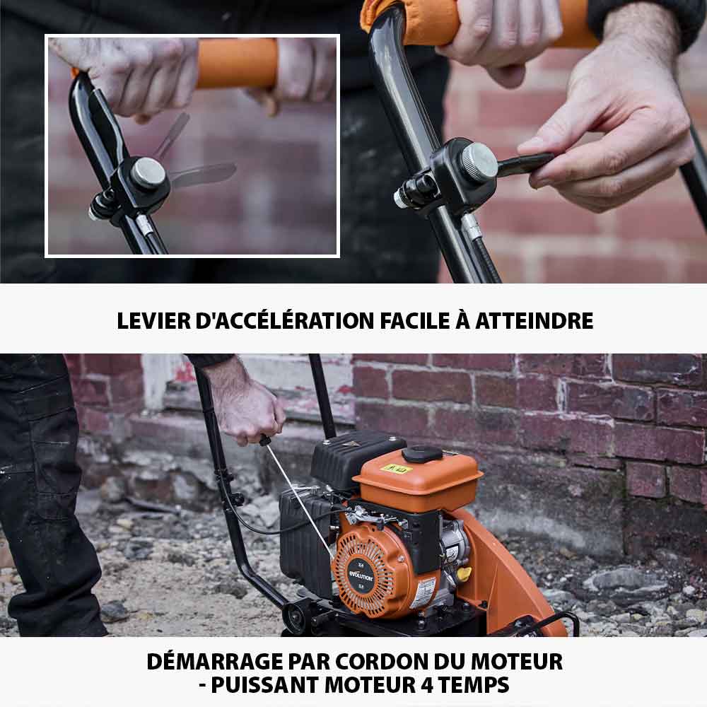 Pack Evolution : Plaque vibrante à essence Evolution H320-P + patin de pavage