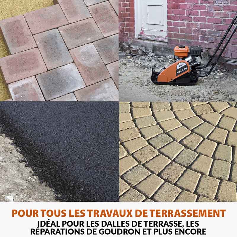 Pack Evolution : Plaque vibrante à essence Evolution H320-P + patin de pavage