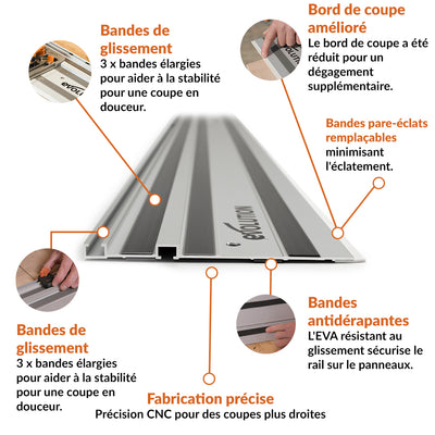 Guide de coupe universel 2,8m Evolution ST2800-G2 pour scie circulaire