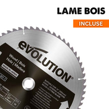Pack Evolution : Scie sur table Evolution R255TBL 255mm 1650W avec lame multi-matériaux TCT + lame bois supplémentaire