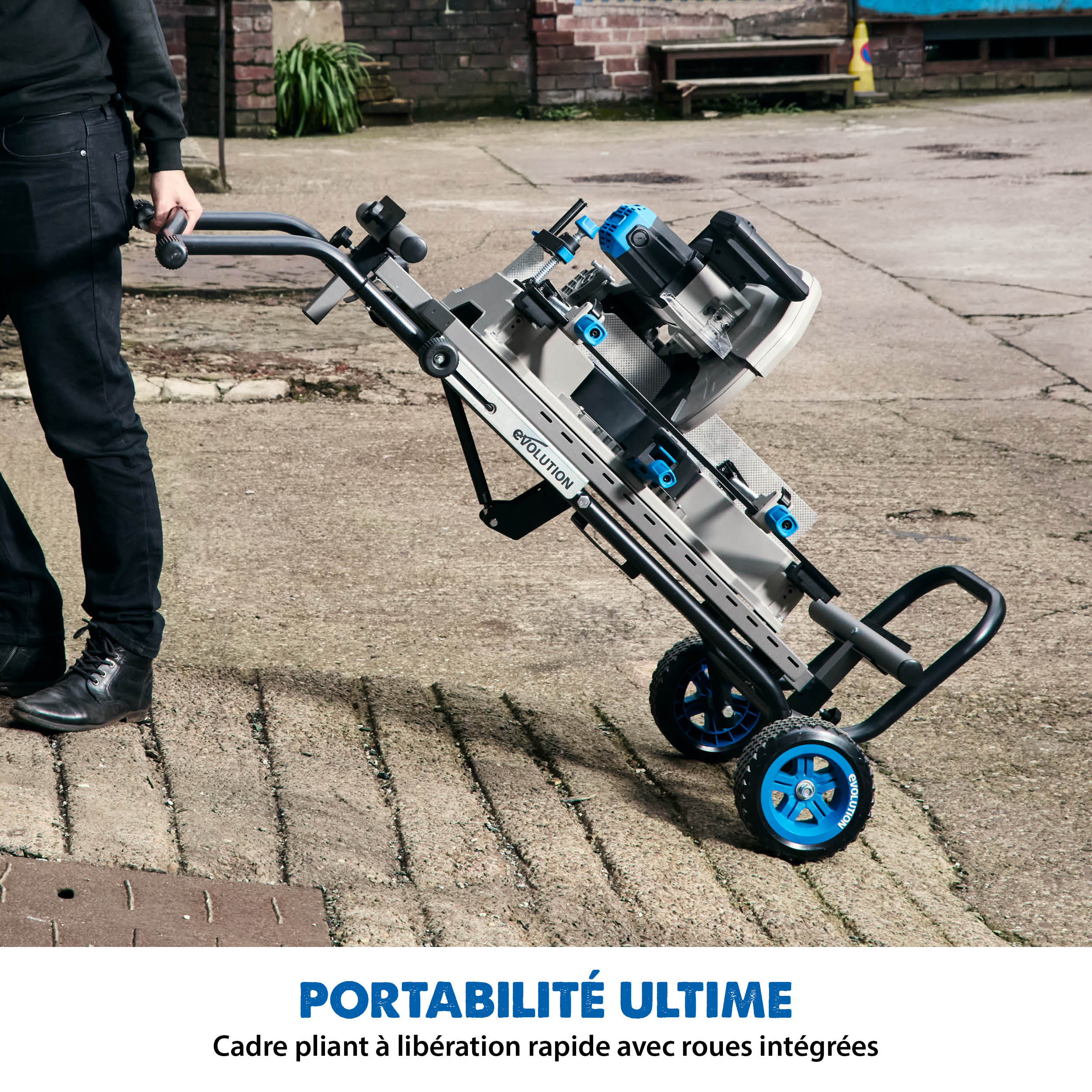 Pack Evolution : Scie à onglet 355mm Evolution S355MCS + Support à roues MCSSTAND