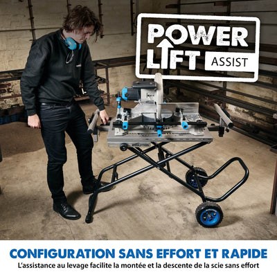 Evolution MCSSTAND Support à roues pour les tronçonneuses à métaux avec la technologie PowerLift