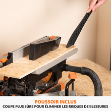 Scie à onglet avec table 210mm Evolution R210MTS-G2 210mm avec Lame multi-matériaux TCT