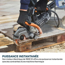 Scie à béton électrique R150DCT-PRO de 150mm avec système d'arrosage et disque diamanté haute résistance