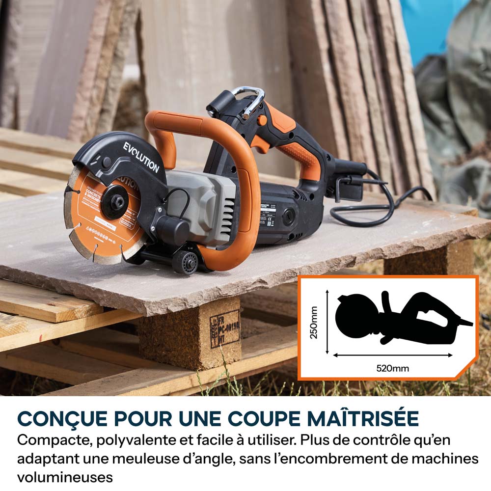 Scie à béton électrique R150DCT de 150mm avec disque diamanté Endurance