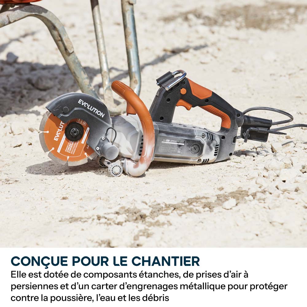 Scie à béton électrique R150DCT de 150mm avec disque diamanté Endurance