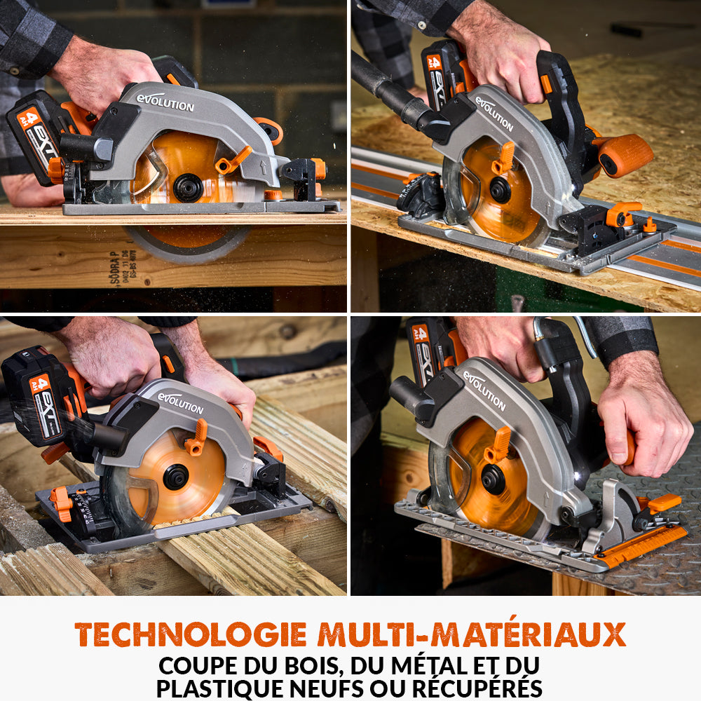 Scie circulaire sans fil 185mm Evolution R185CCSX-Li sans batterie et chargeur