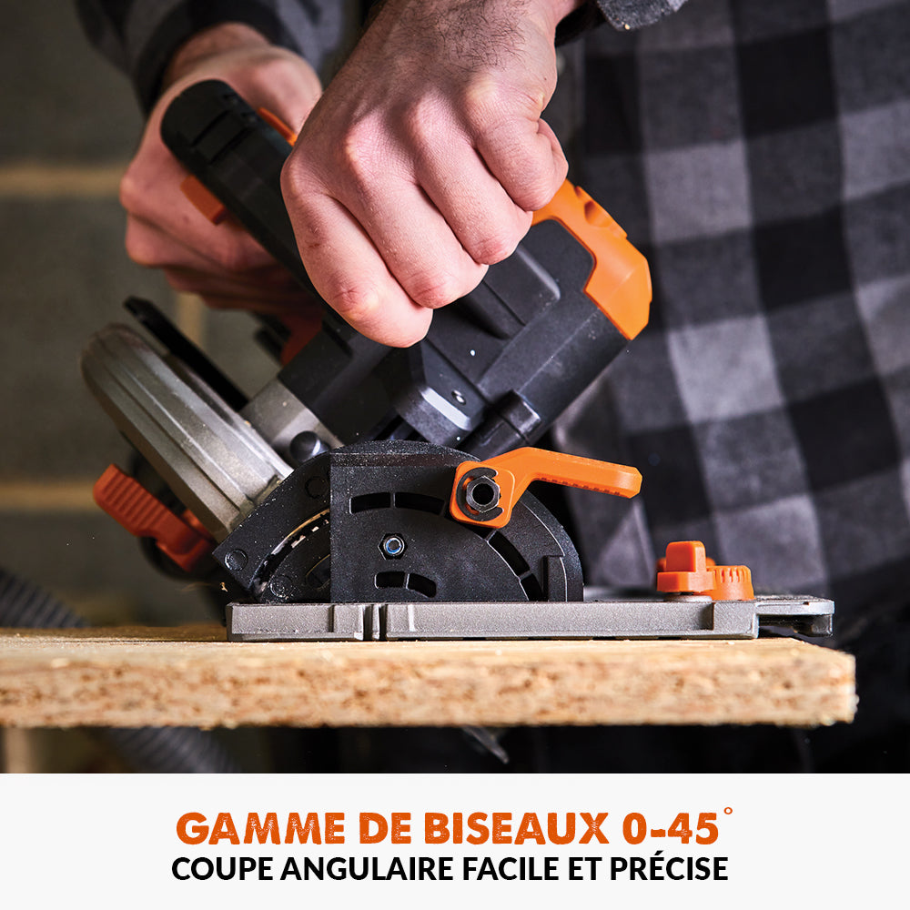 Scie circulaire sans fil 185mm Evolution R185CCSX-Li sans batterie et chargeur