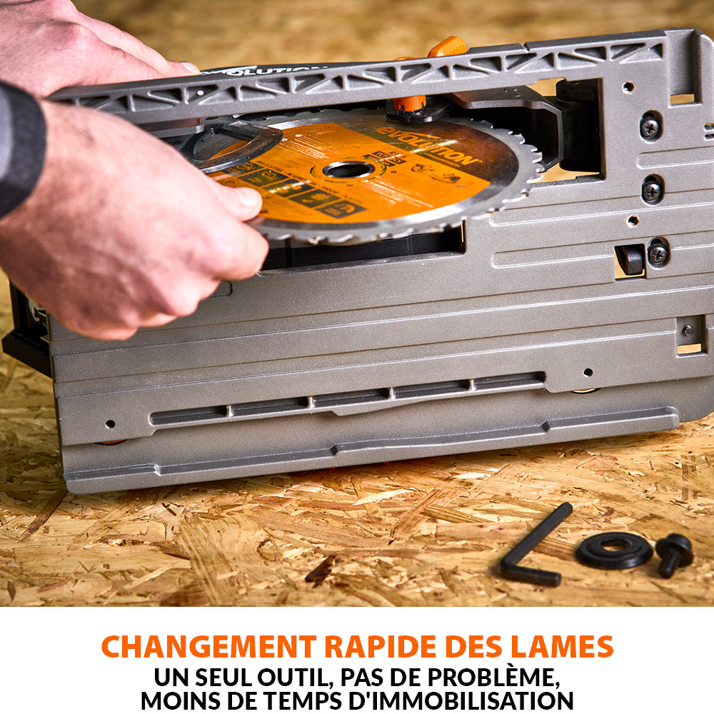 Scie circulaire sans fil 185mm Evolution R185CCSX-Li sans batterie et chargeur