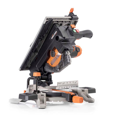 Pack Evolution Scie à onglet avec table 210mm Evolution R210MTS-G2 210mm avec lame multi-matériaux + lame bois supplémentaire TCT