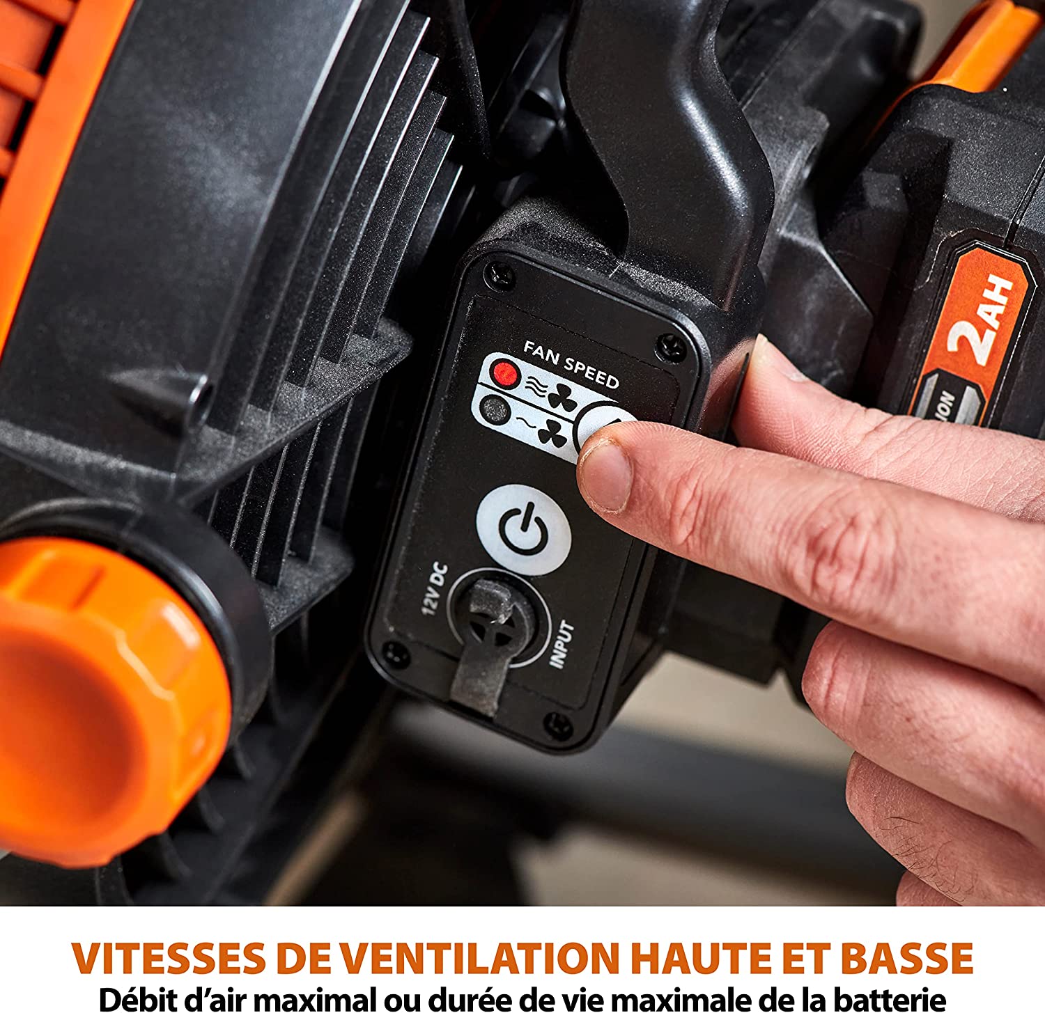 Ventilateur portable sans fil Evolution R240FAN-Li avec batterie 2Ah et chargeur