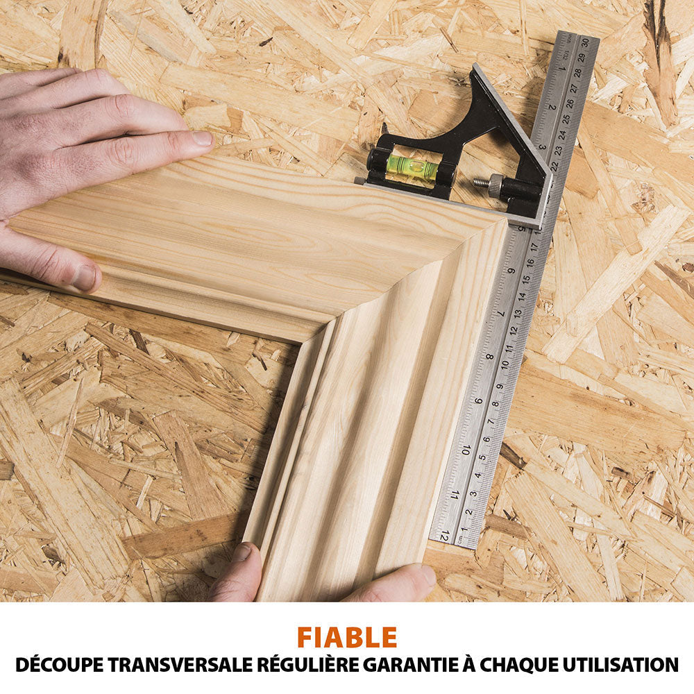 Pack Evolution : Scie à onglet double biseau R255SMS-DB+ avec lame multi-matériaux TCT de 255mm + Support PLUS + Lame expert bois