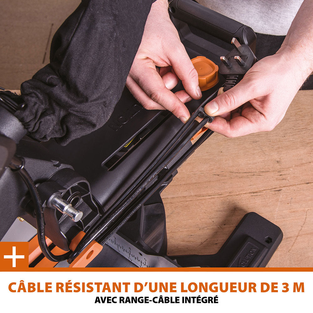Pack Evolution : Scie à onglet électrique 255mm R255SMS+ avec lame multi-matériaux TCT + Support Evolution PLUS