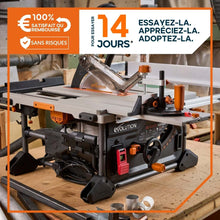 Scie sur table Evolution R255TBL 255mm 1650W avec lame multi-matériaux TCT